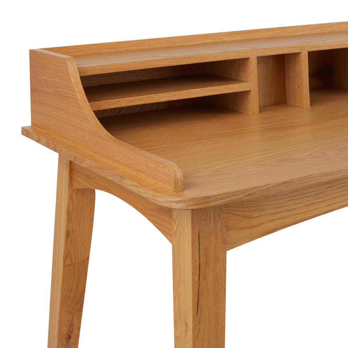 Denton Oak Desk Brown – image 5
