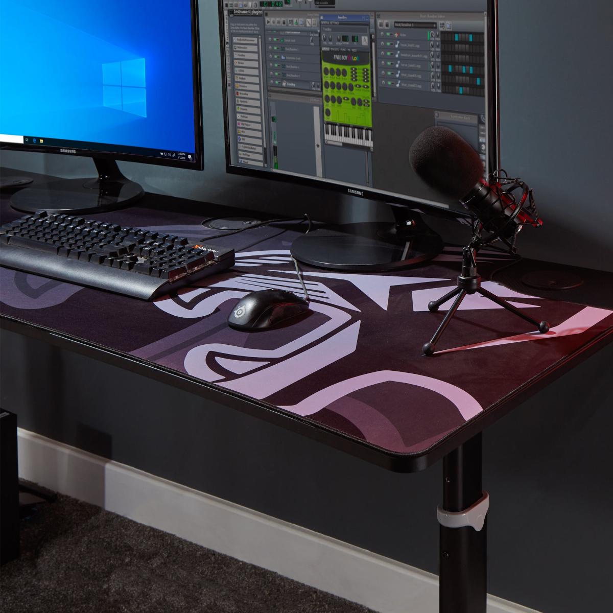X Rocker Cougar XL Manual Height Adjustable Gaming Desk Black – image 3