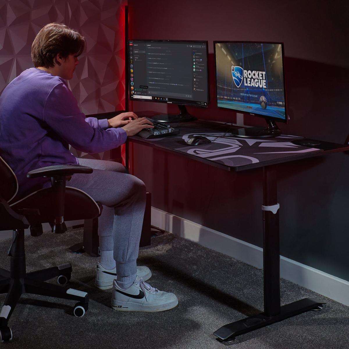 X Rocker Cougar XL Manual Height Adjustable Gaming Desk Black – image 6