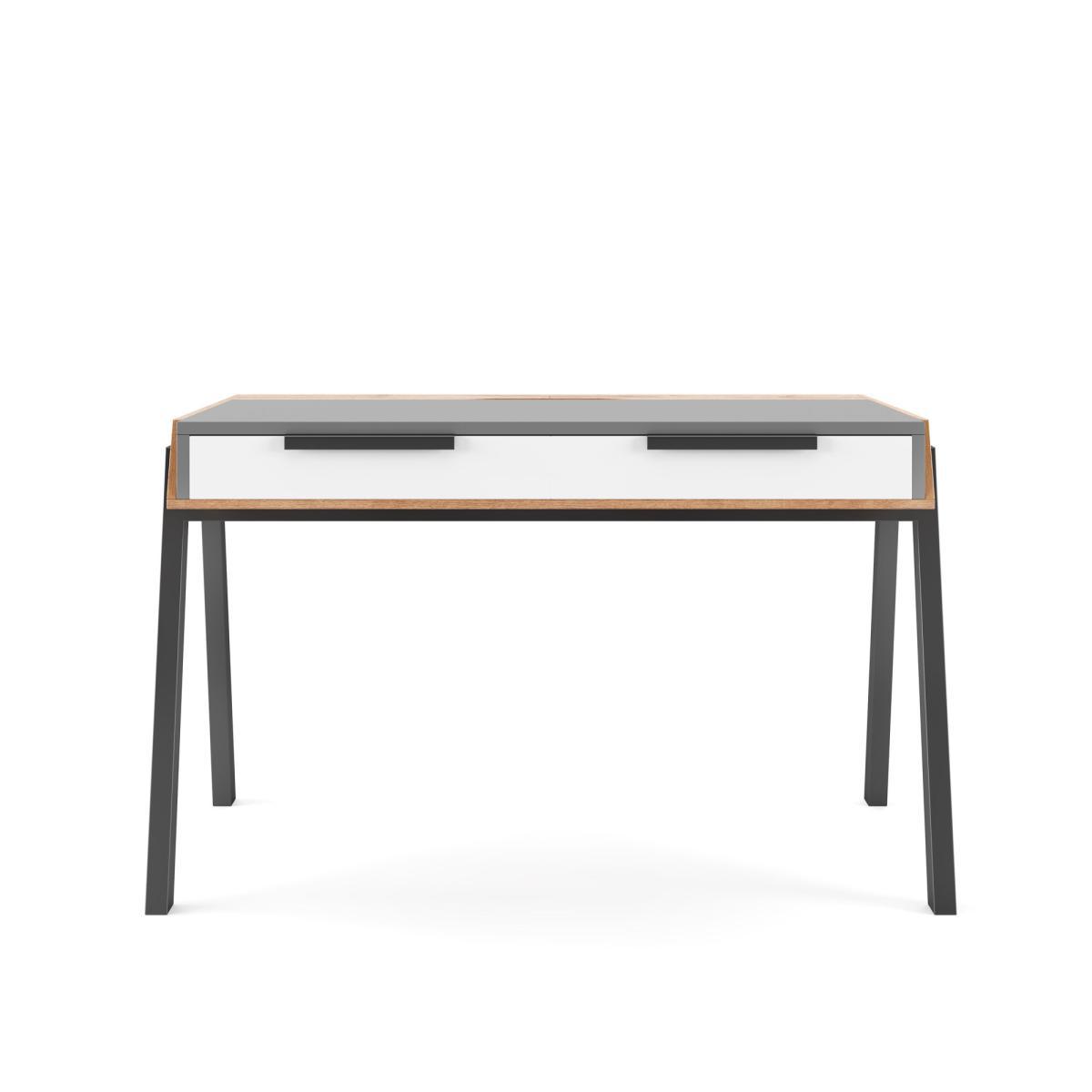 Geneva Desk Grey/Brown/White – image 2