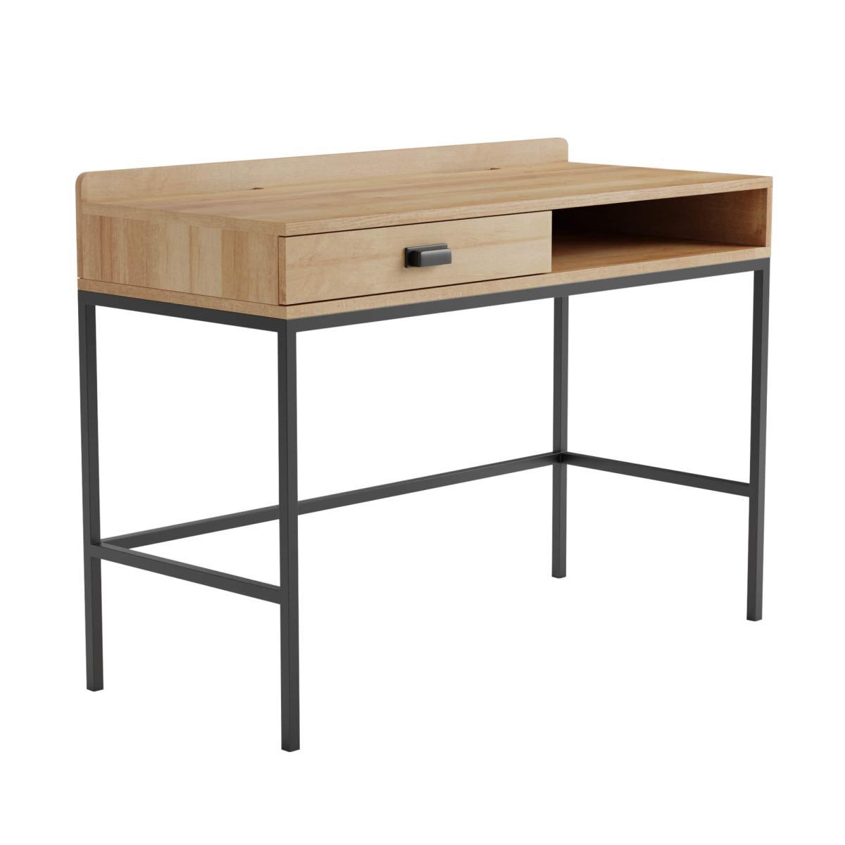 Fulton Oak Effect Desk Brown/Black – image 4