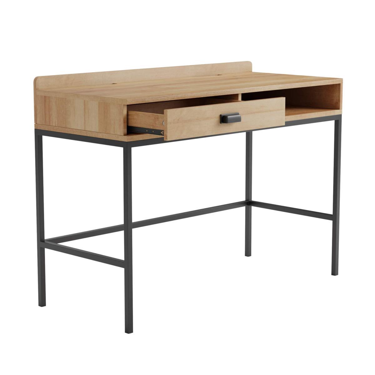 Fulton Oak Effect Desk Brown/Black – image 5