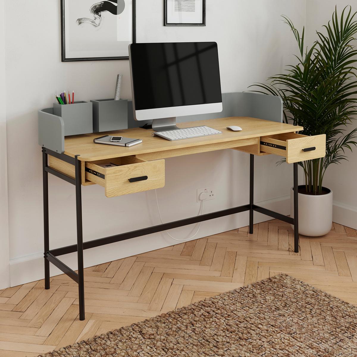 Fenton Modern Curve Wide Desk MultiColoured – image 2