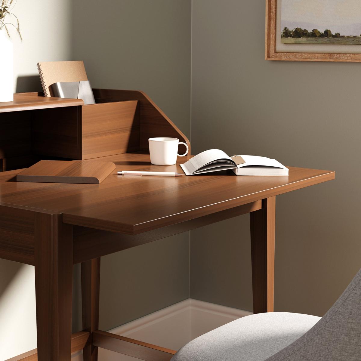 Knowle Compact Pull Out Desk, Dark Stained Oak – image 5