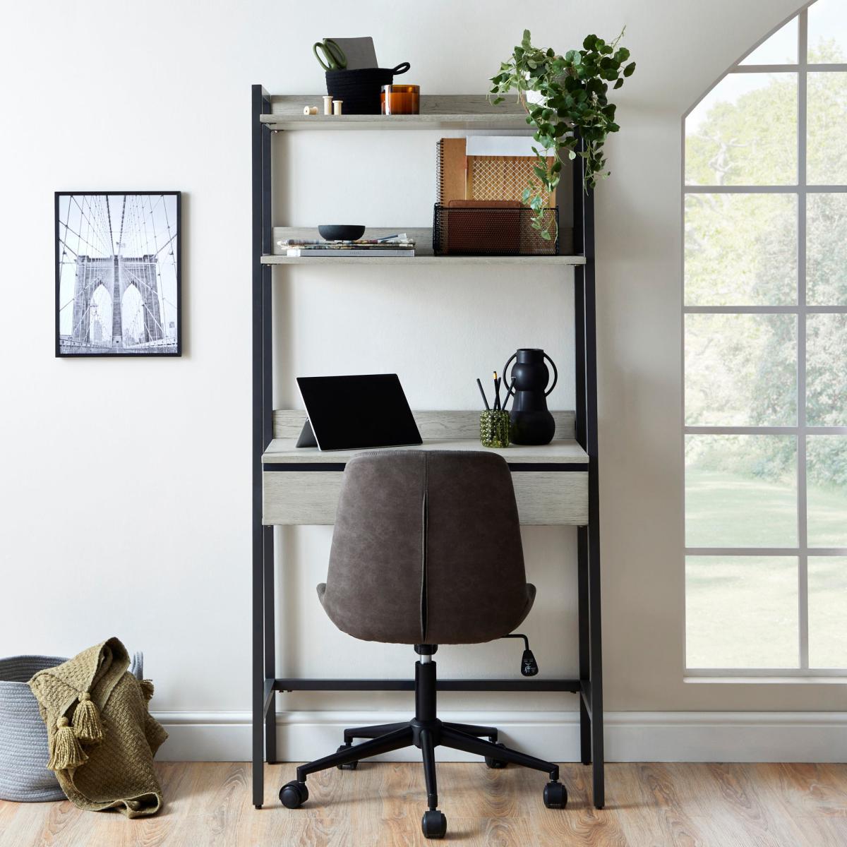 Blake Bookcase Desk Grey – image 2