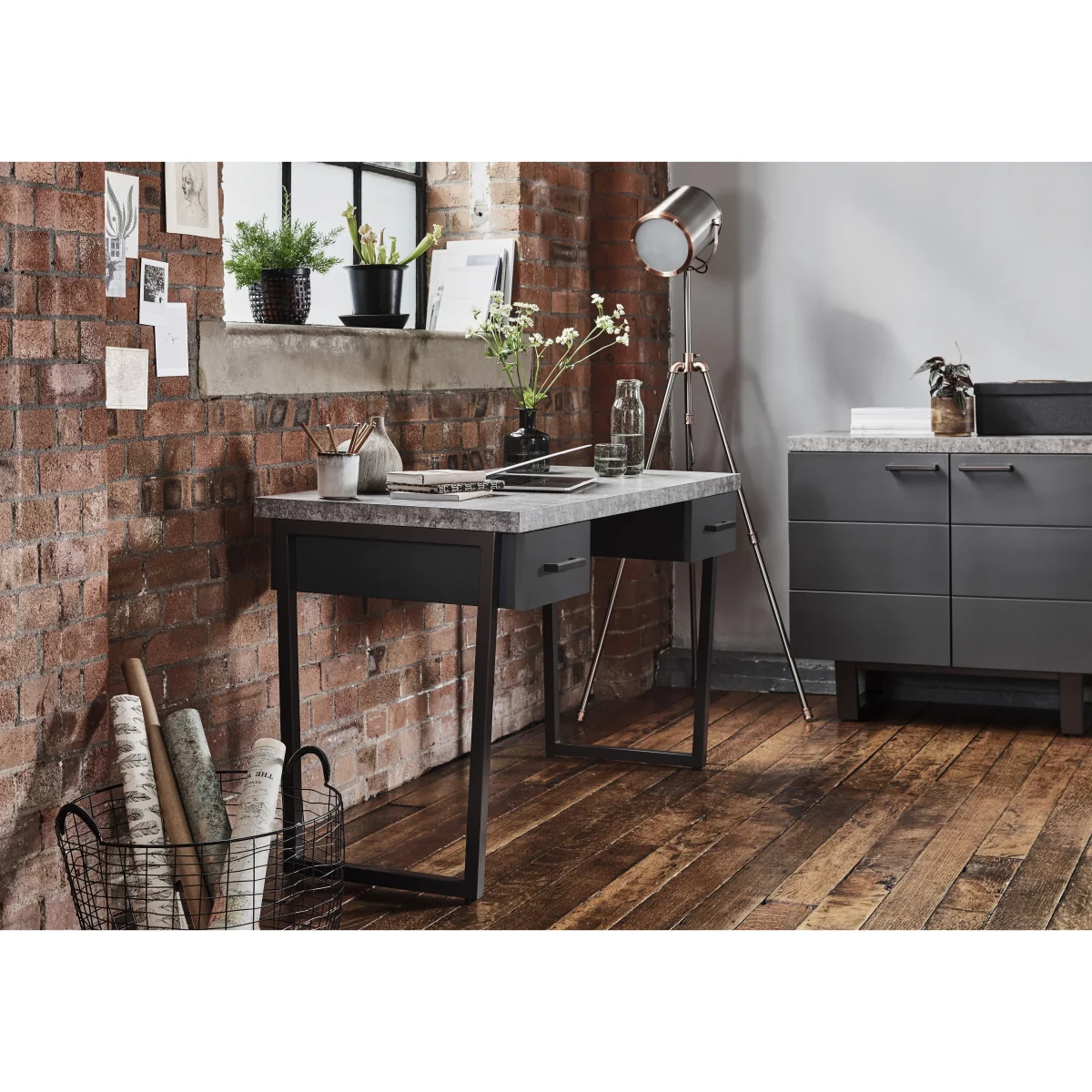 Moon Desk with Drawers – image 2
