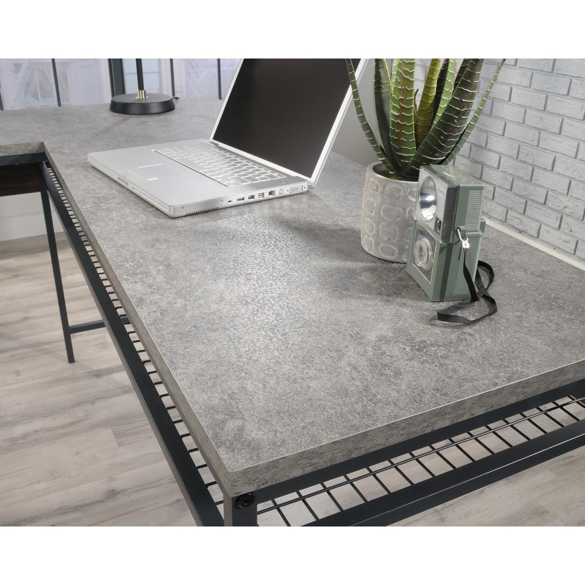 Market L-Shaped Desk in Walnut & Slate Grey – image 4