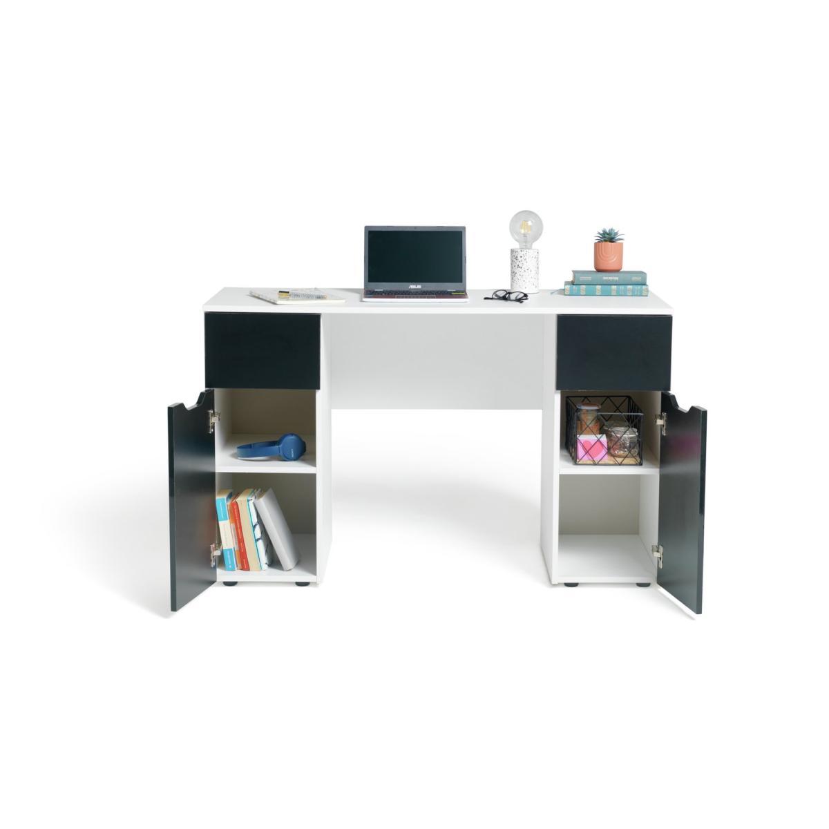 Habitat Pob Double Pedestal Desk - Black – image 4