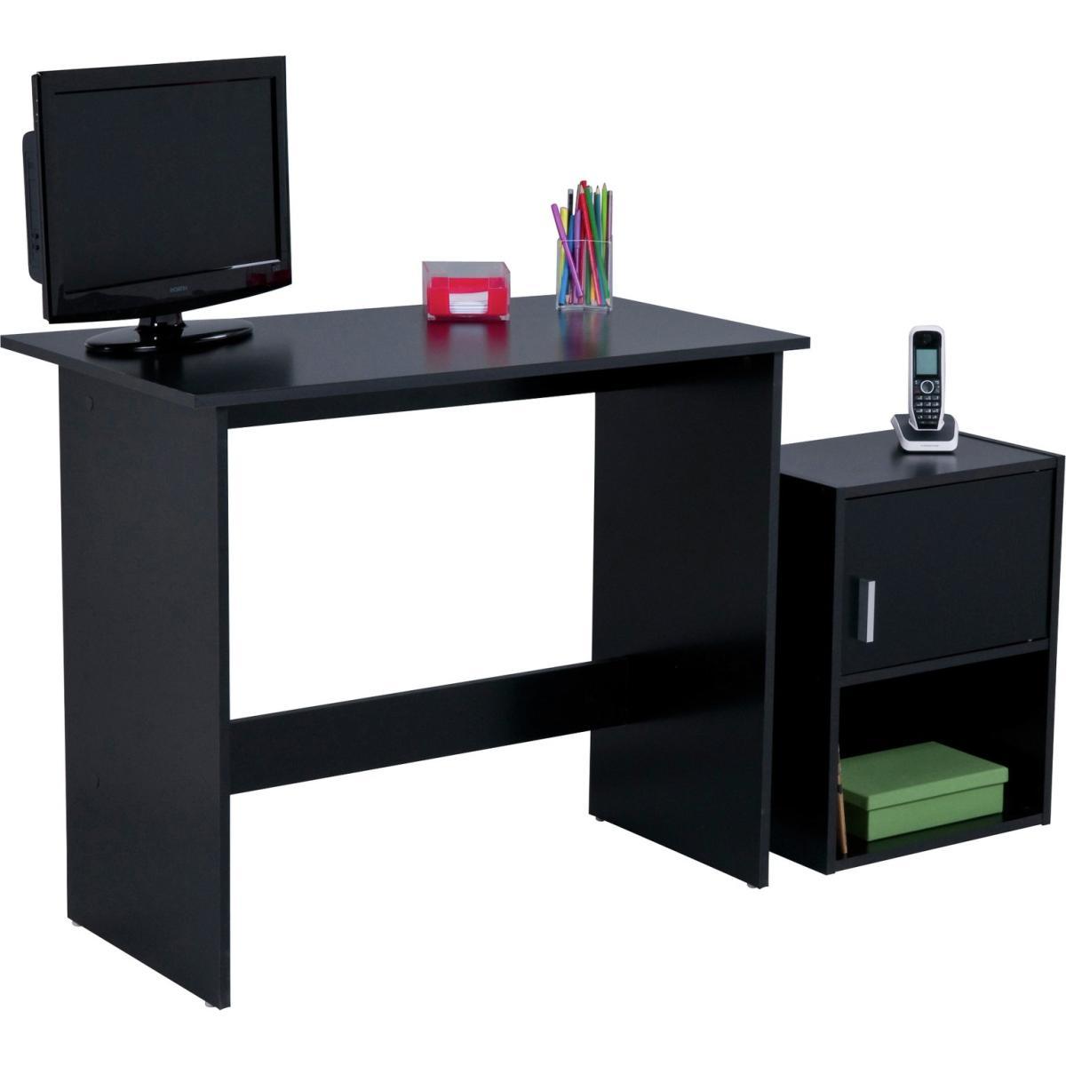 Habitat Soho Office Desk and Cabinet Package - Black – image 2