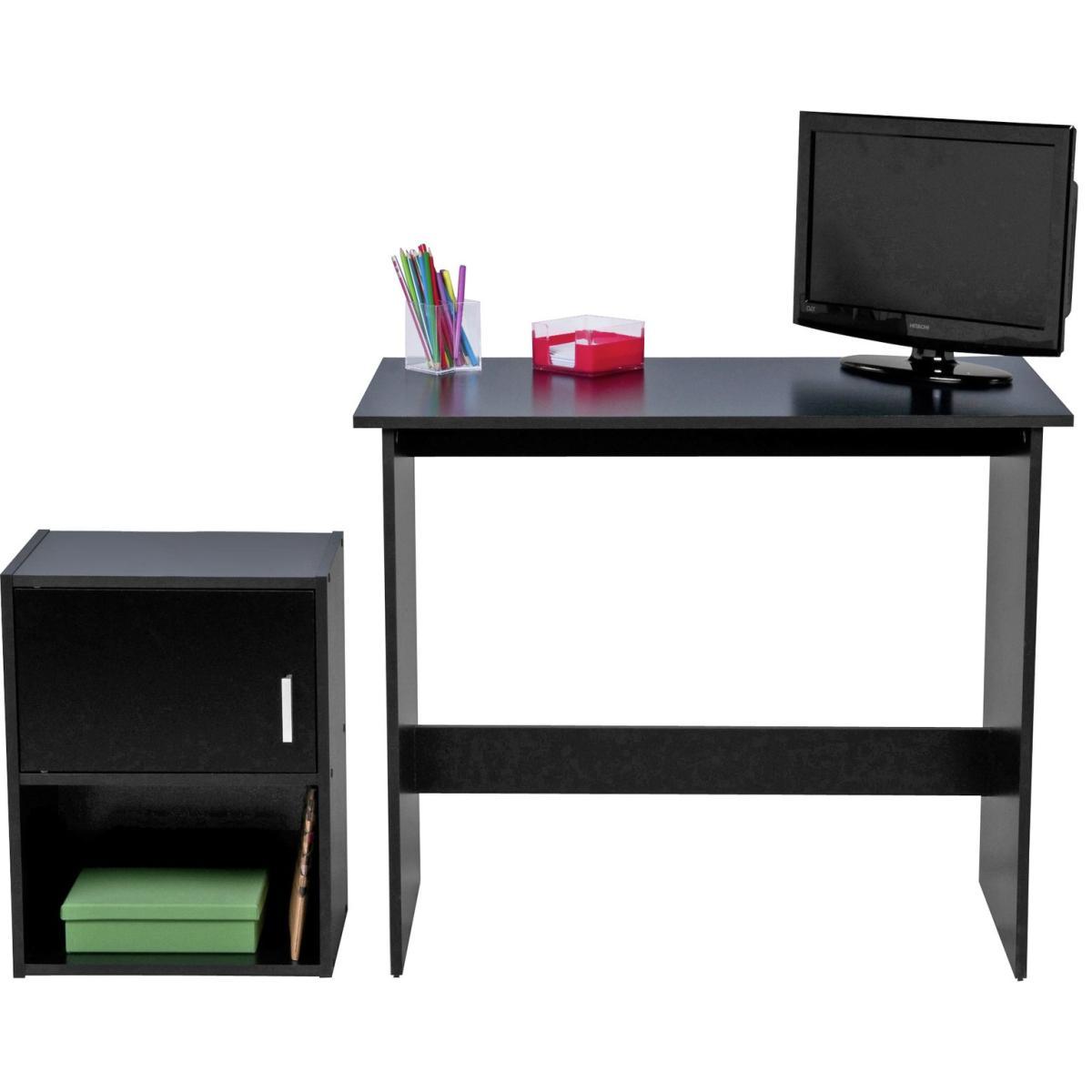 Habitat Soho Office Desk and Cabinet Package - Black – image 3
