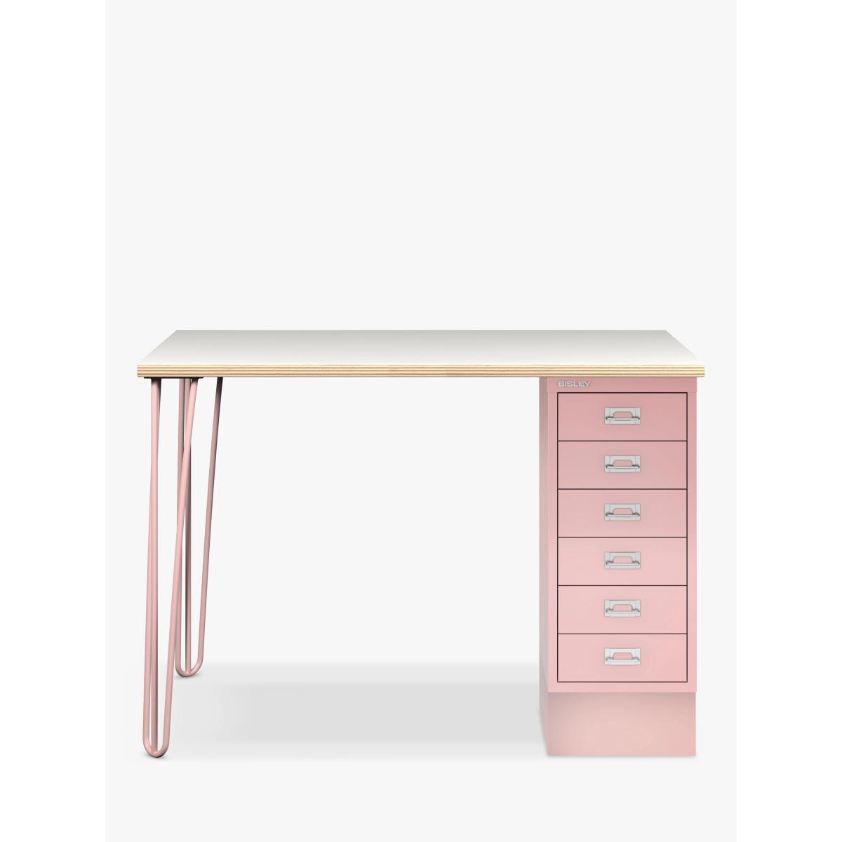 Bisley MultiDesk Ply Wood Home Office Desk with 6 Drawers, 105cm – image 2