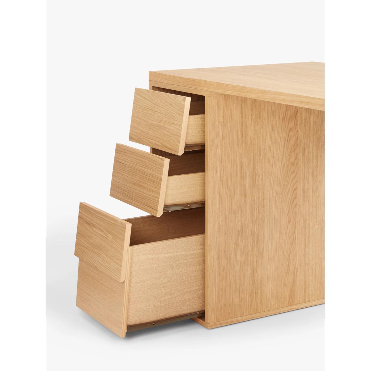 John Lewis & Partners Louvre Desk, Natural, FSC Certified (Oak Veneered Chipboard) – image 4