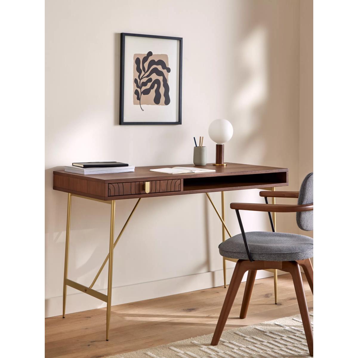 John Lewis Harvard Compact Desk, Walnut – image 2