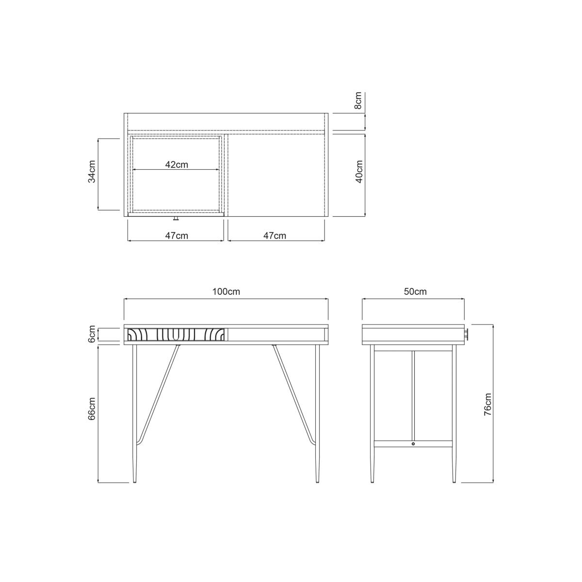 John Lewis Harvard Compact Desk, Walnut – image 9