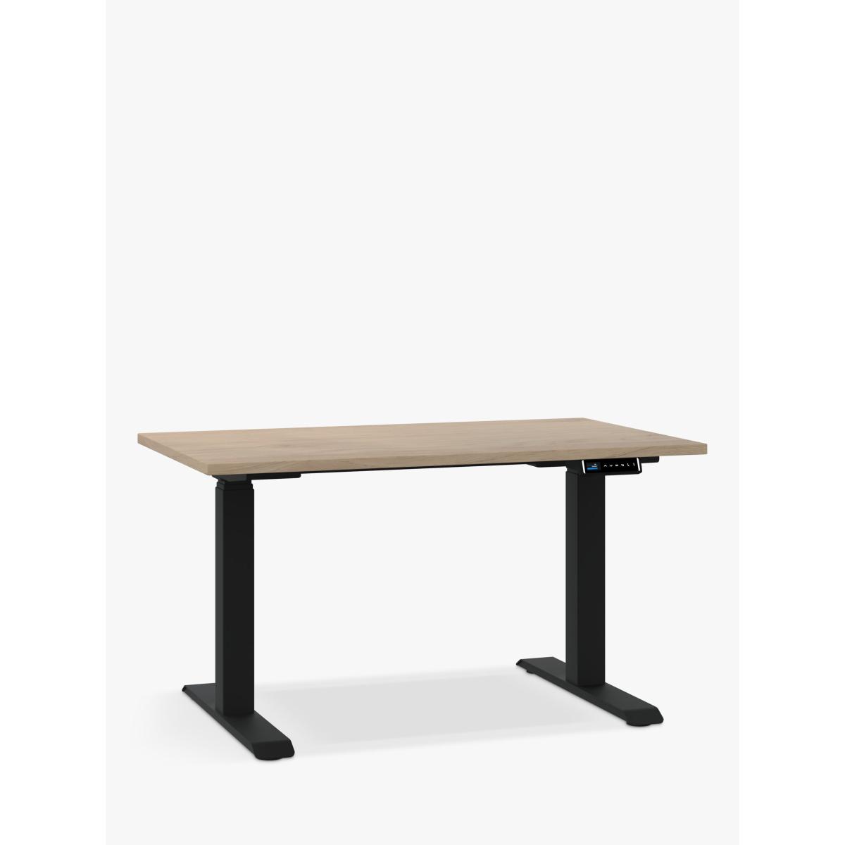 Bisley Sit/Stand Desk, 120cm, Oak Laminate/Black – image 2