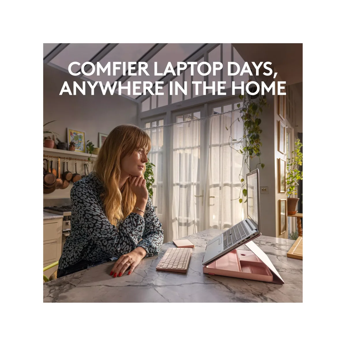 Logitech Casa Pop-Up Desk with Wireless Keyboard & Touchpad – image 3