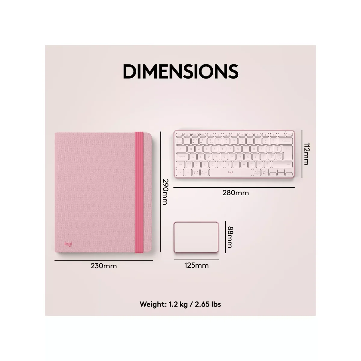 Logitech Casa Pop-Up Desk with Wireless Keyboard & Touchpad – image 9