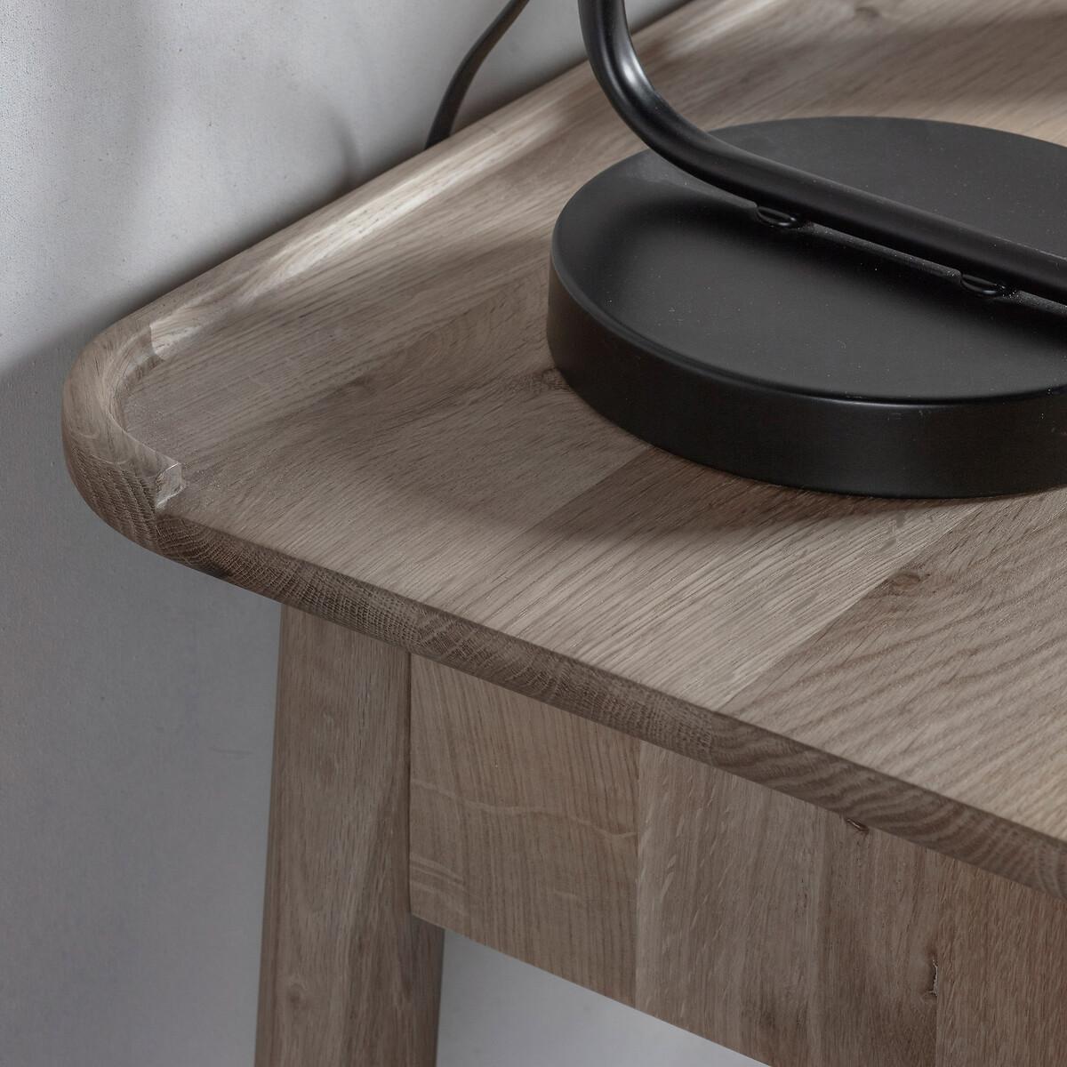 Kargil Scandi Distressed Oak 1 Drawer Desk – image 3