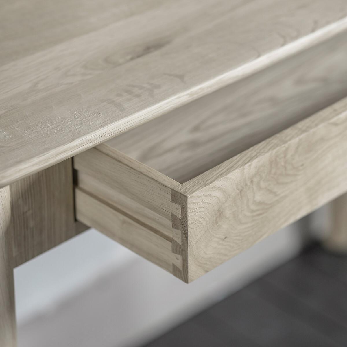 Kargil Scandi Distressed Oak 1 Drawer Desk – image 4