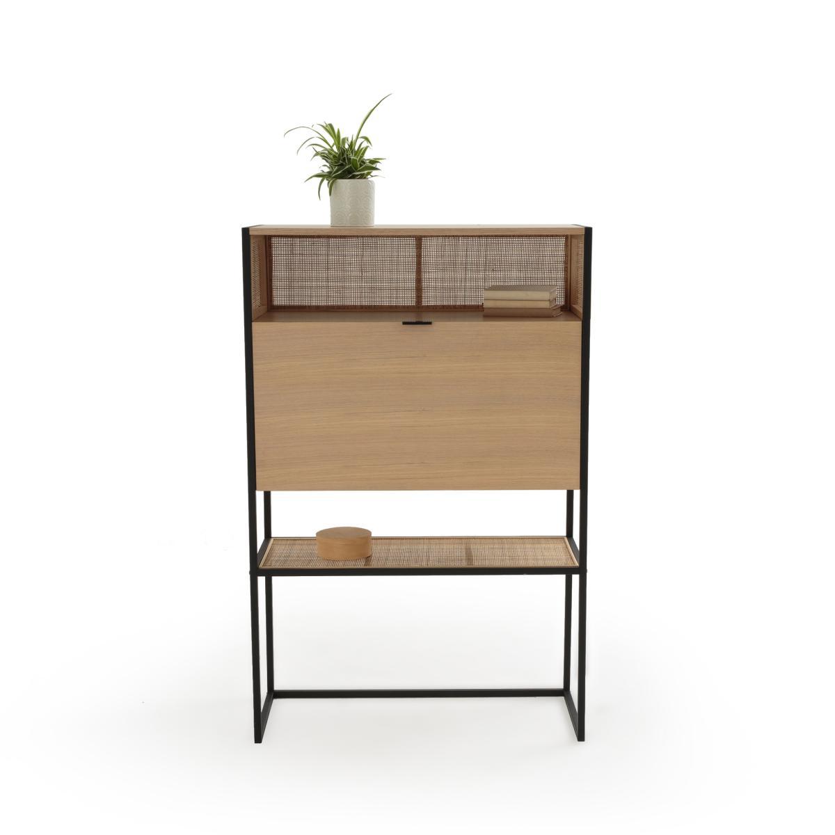 Talist Secretary's Desk with Woven Rattan – image 2