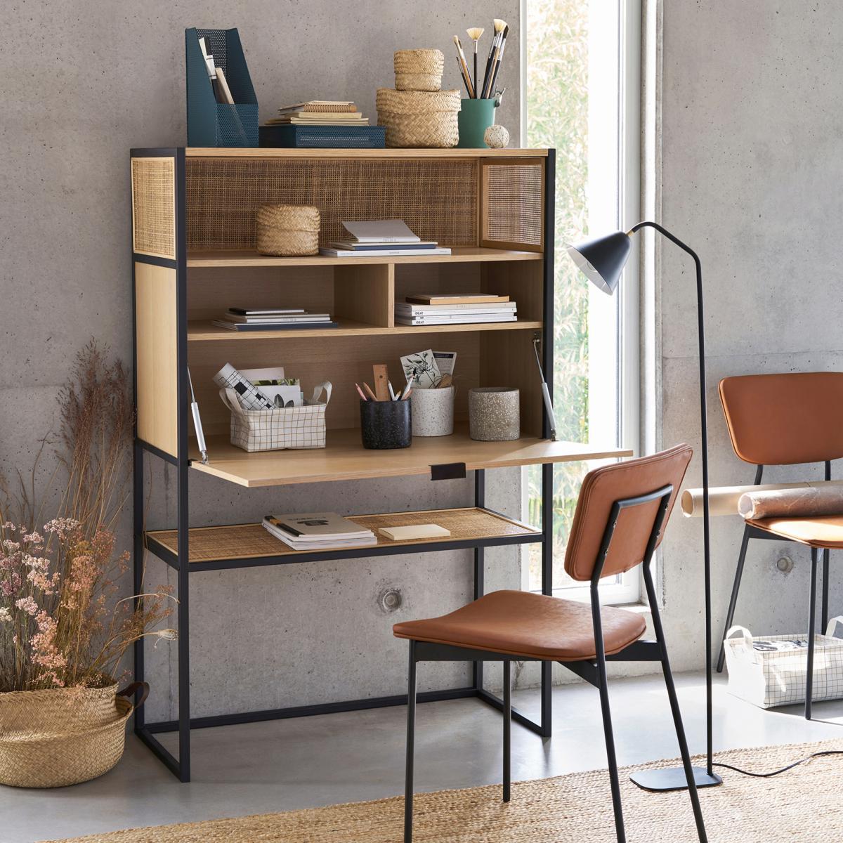 Talist Secretary's Desk with Woven Rattan – image 5