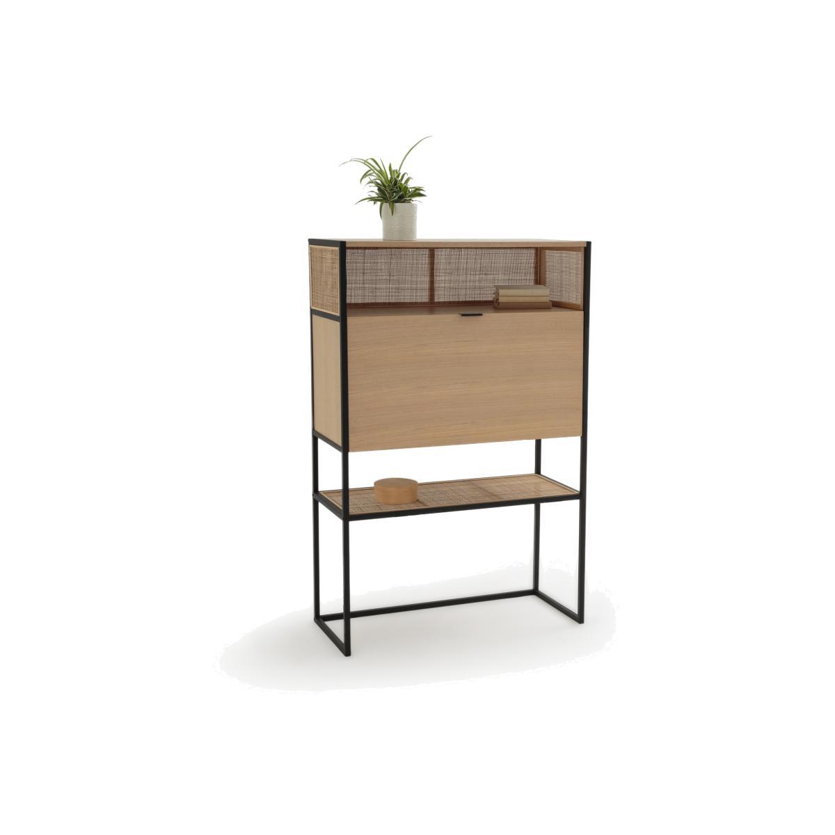 Talist Secretary's Desk with Woven Rattan – image 1
