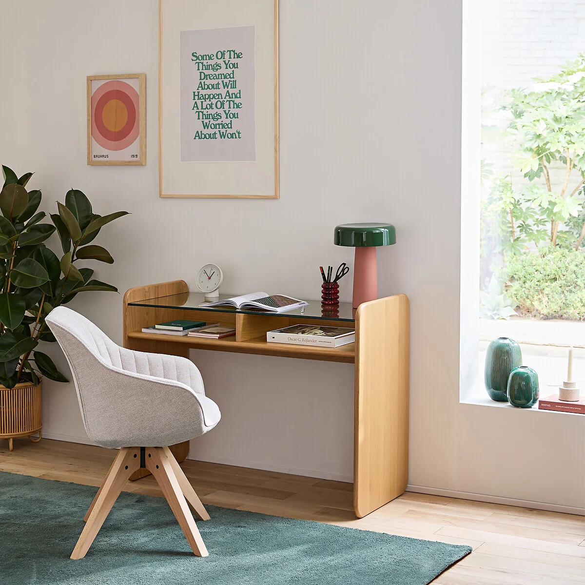 Ericson Desk with Tempered Glass Top – image 2