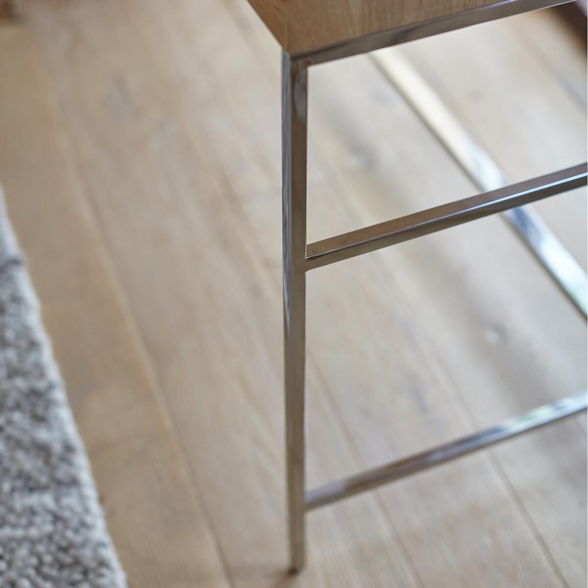 Zaim Oak Veneer and Chrome Desk – image 8