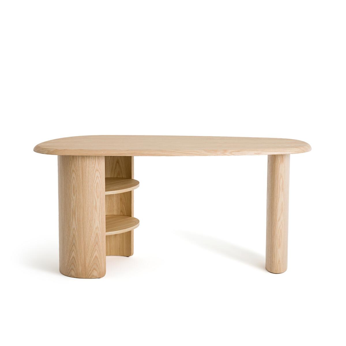 Smith Oak Organic-Shaped Desk – image 2
