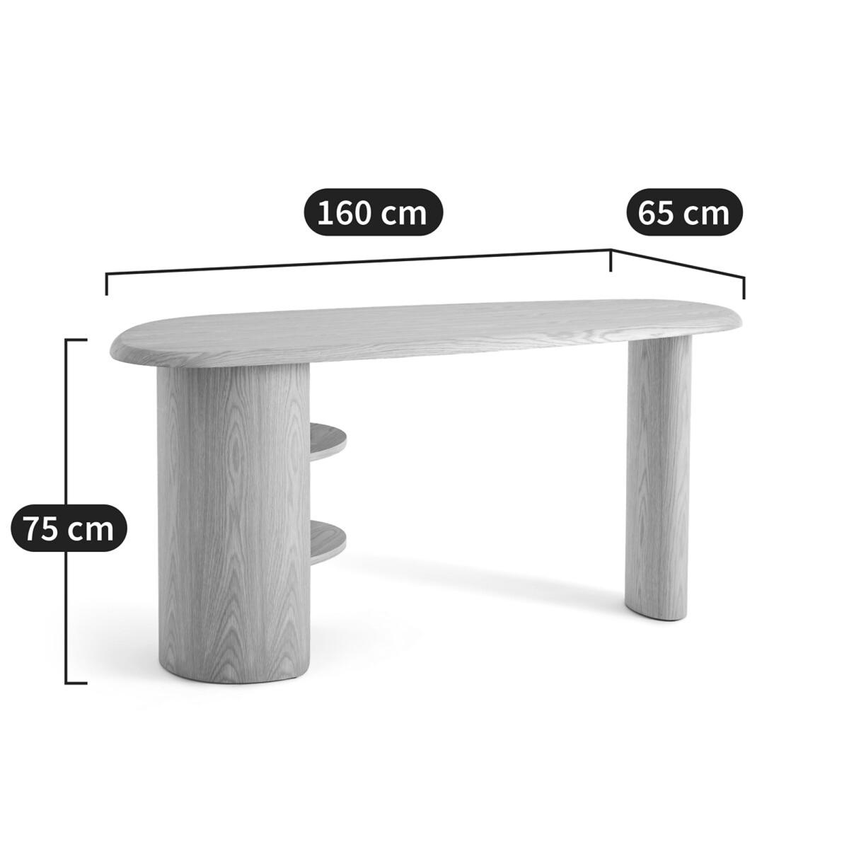Smith Oak Organic-Shaped Desk – image 6