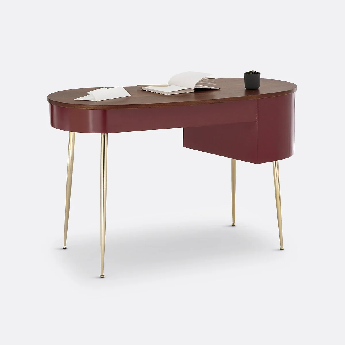Topim Vintage Walnut Veneer Desk – image 4