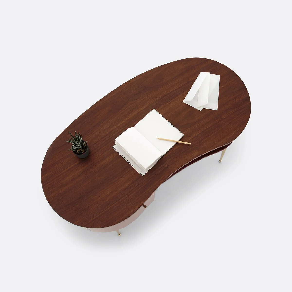 Topim Vintage Walnut Veneer Desk – image 5