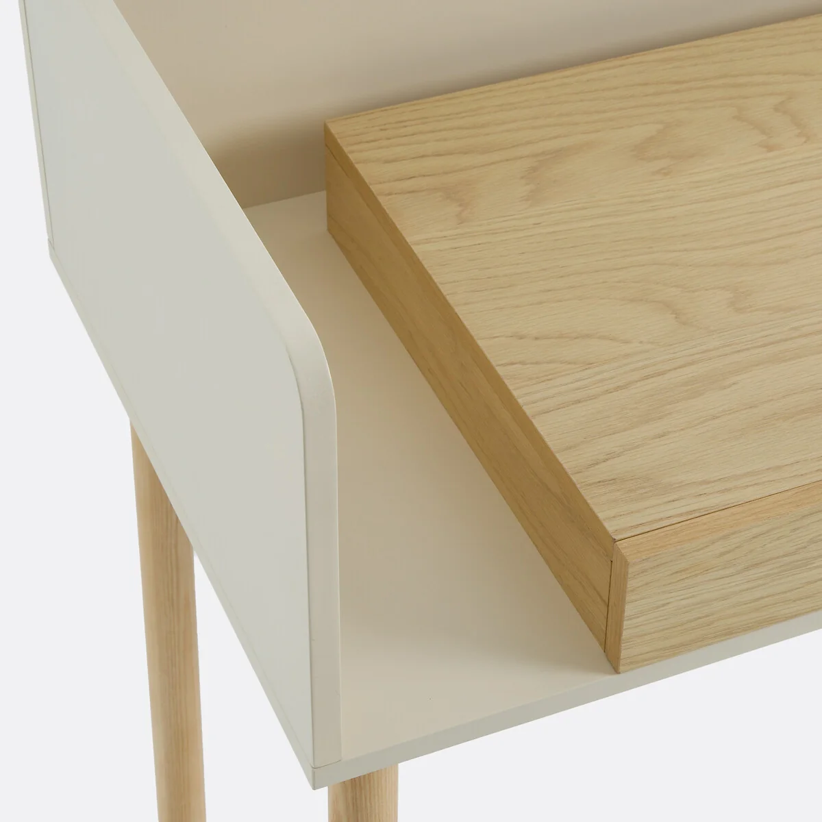 Graphy 1 Drawer Desk in Oak Veneer – image 4