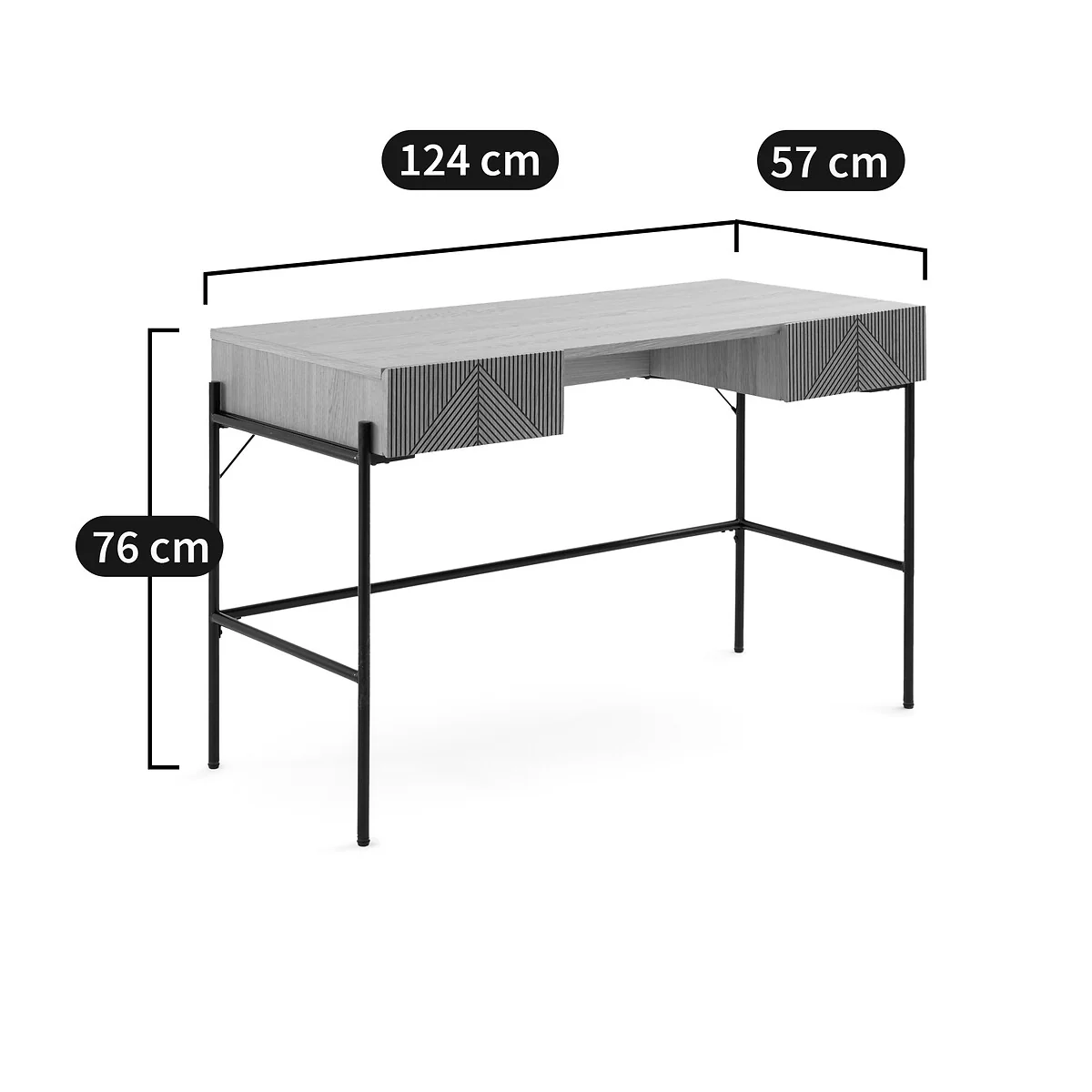 Lodge 2-Drawer Desk – image 6