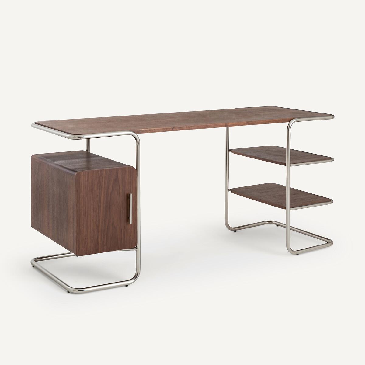 Emlyn Walnut & Metal Frame Desk – image 2