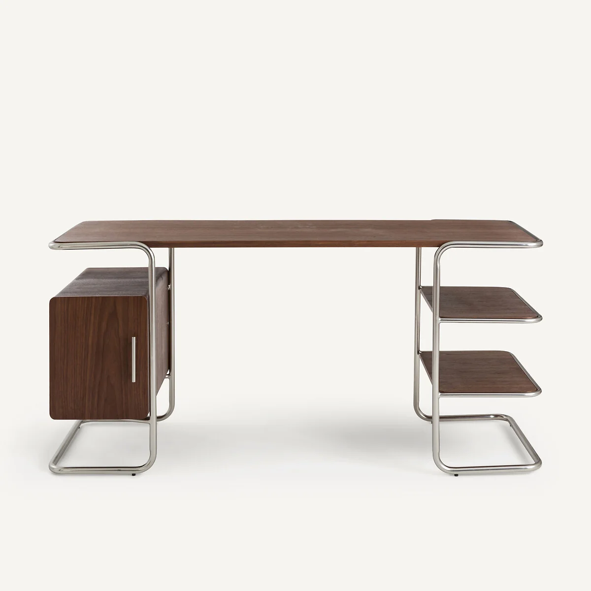 Emlyn Walnut Tube Frame Desk – image 3