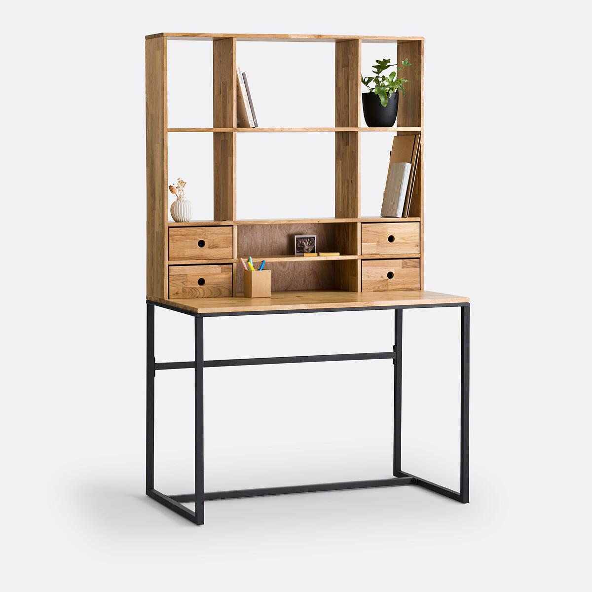 Hiba Oak & Metal Extendable Desk – image 2