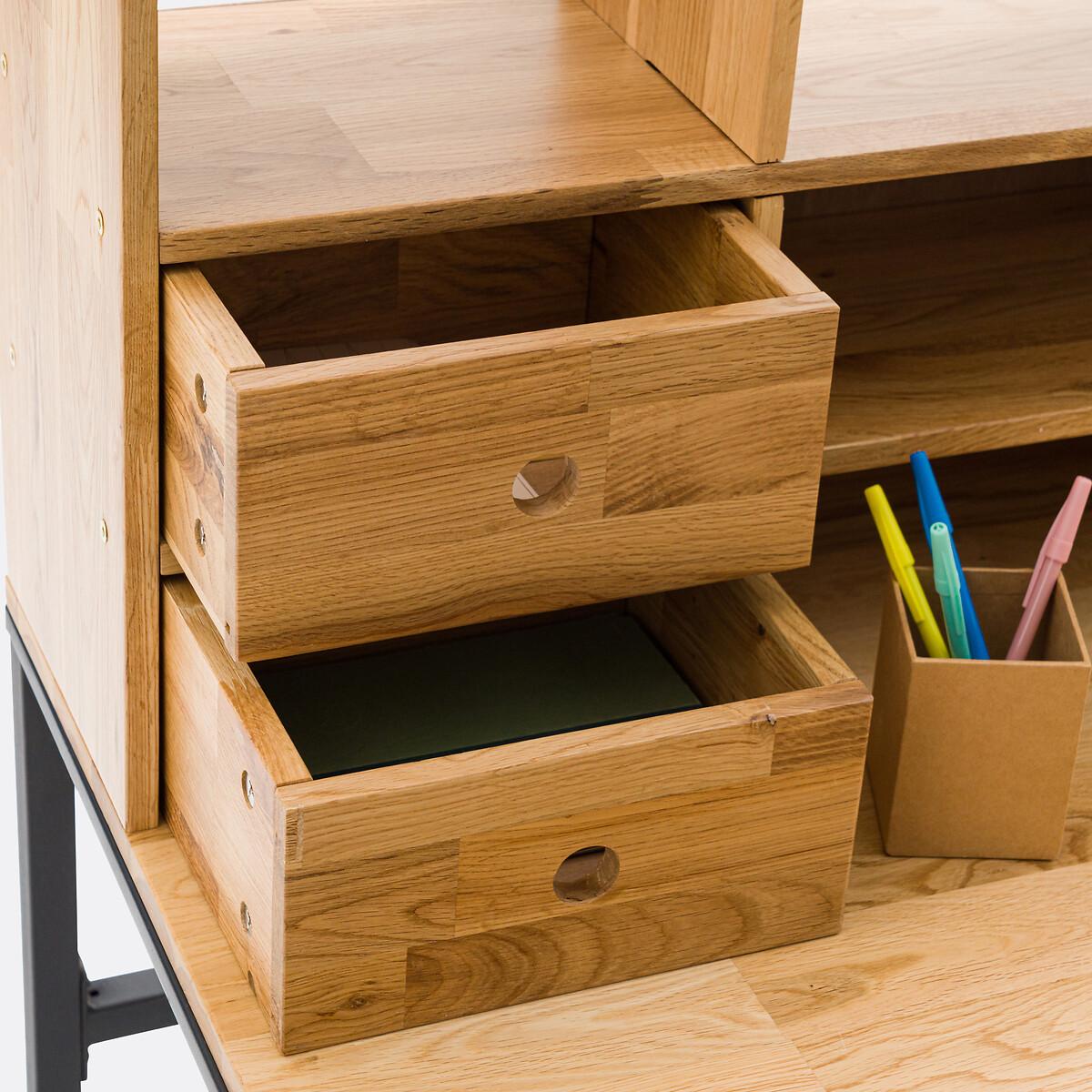 Hiba Oak & Metal Extendable Desk – image 4