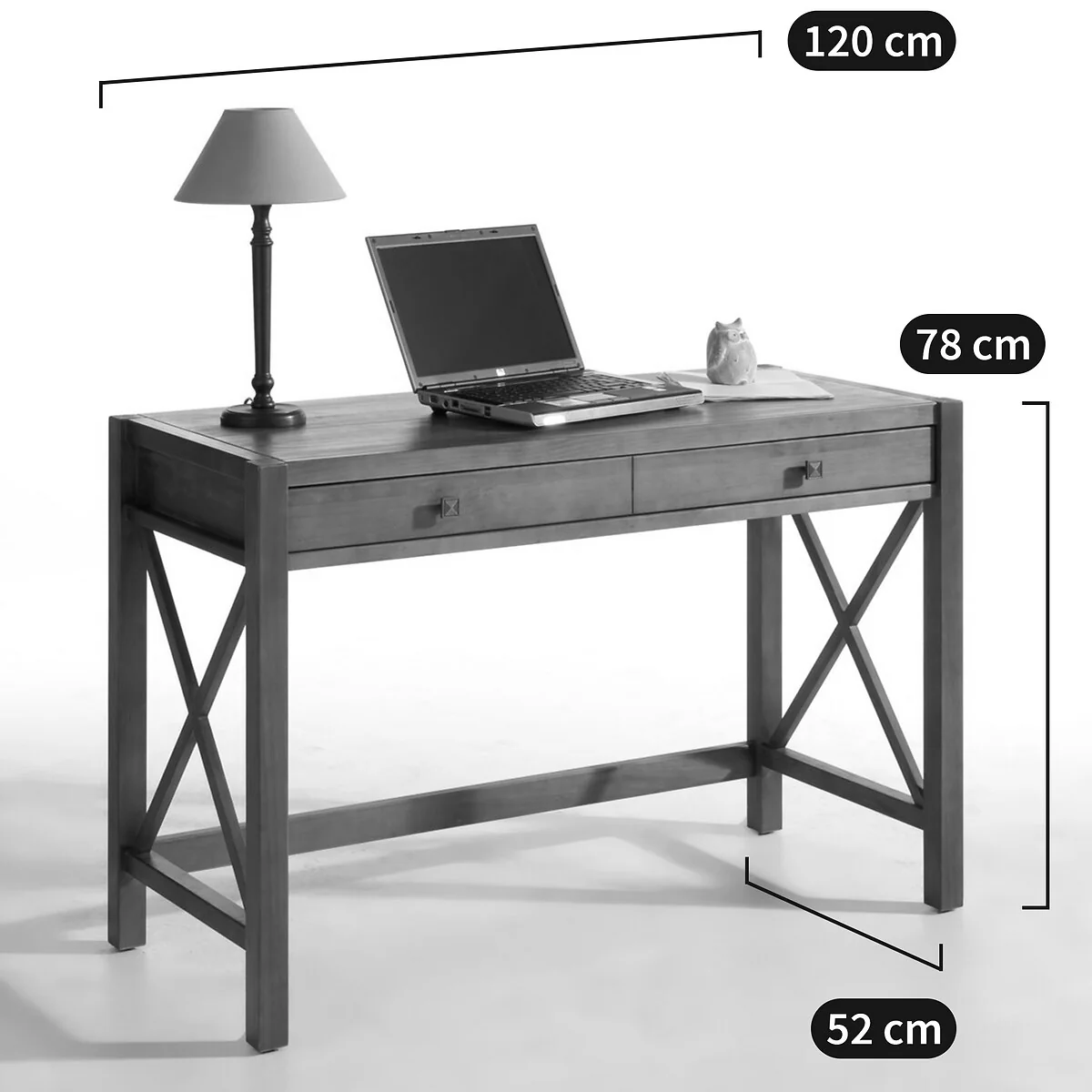 Derry Solid Pine Desk – image 2