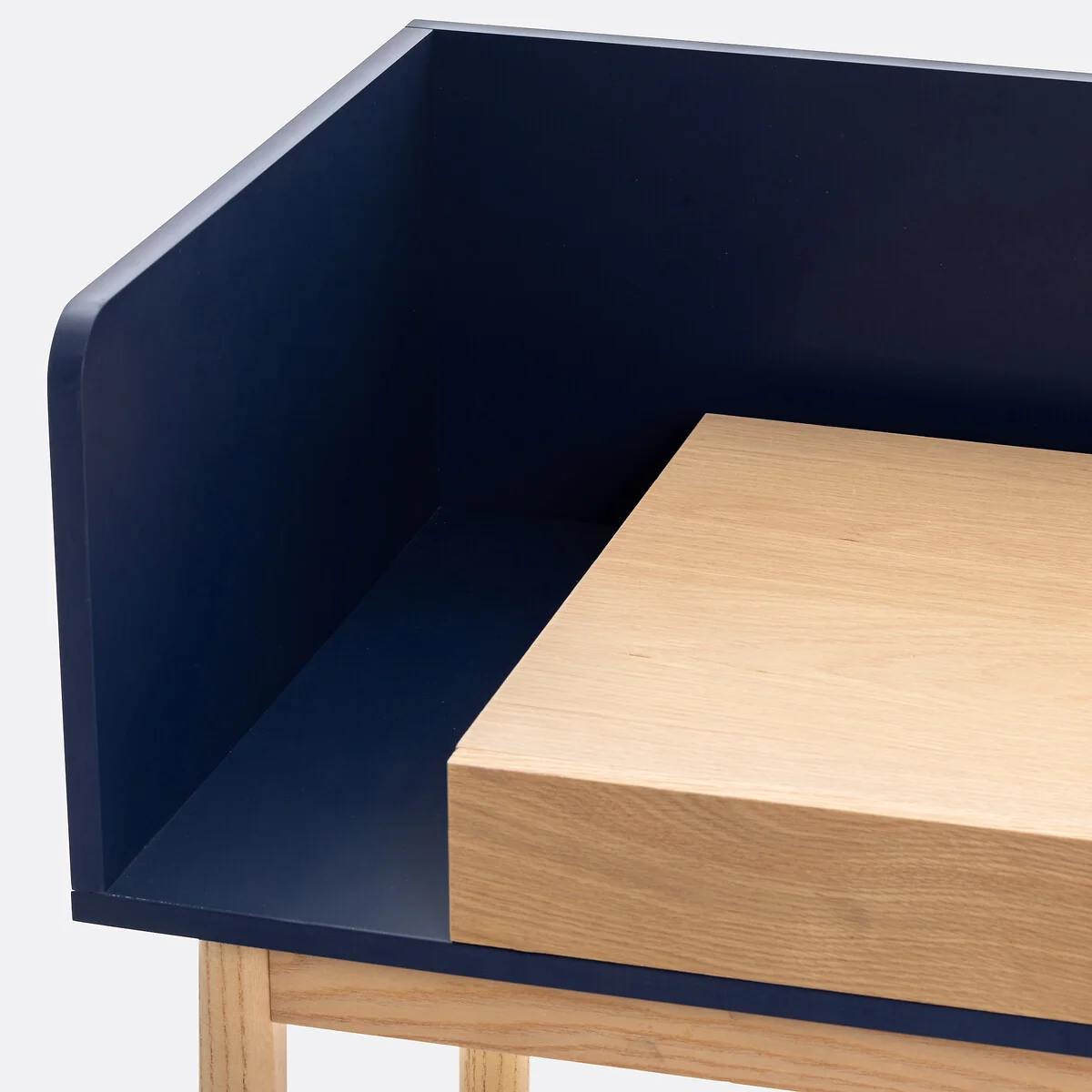 Graphy 1 Drawer Desk in Oak Veneer – image 4