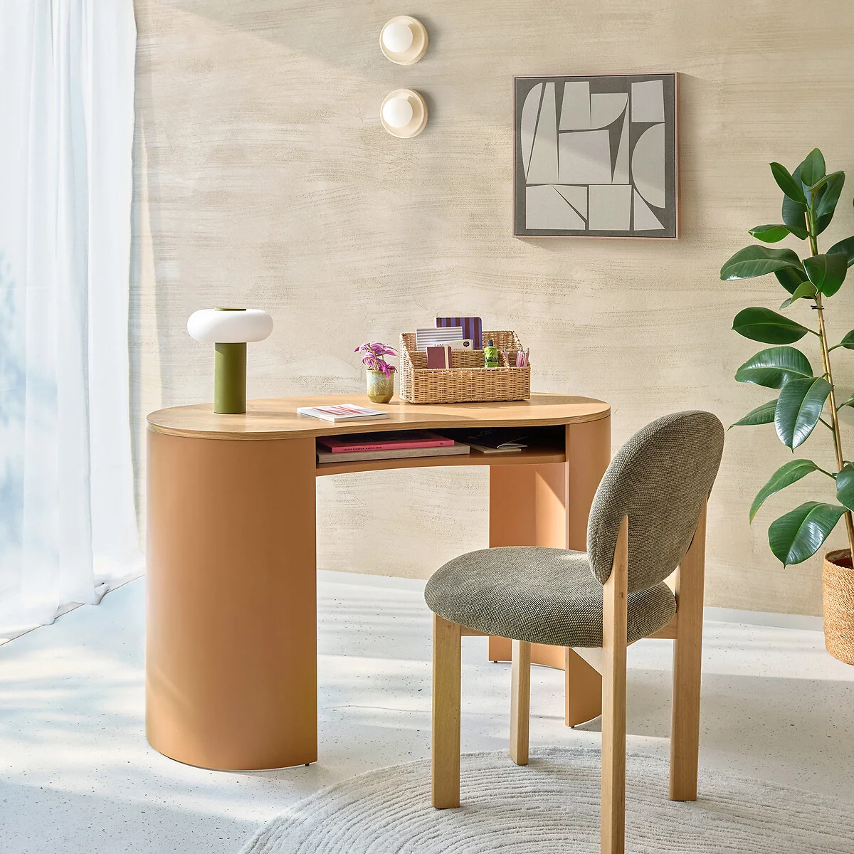 Ozia Oak Veneer Desk – image 2