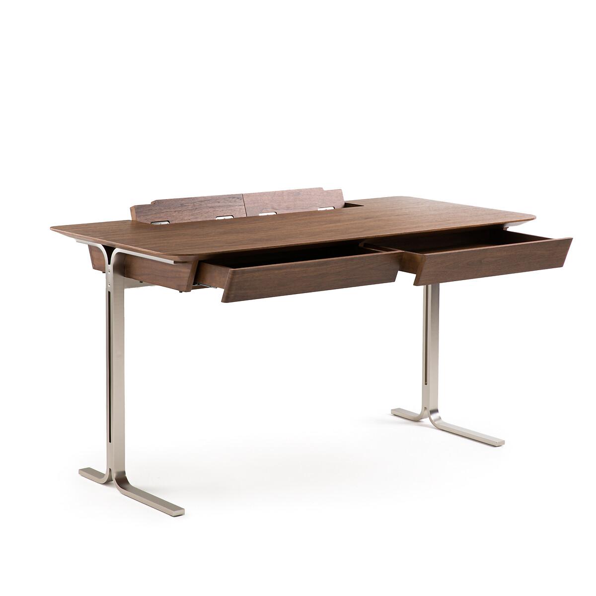Jackson Walnut & Satin Nickel Desk – image 2