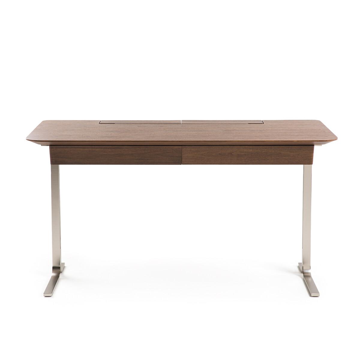 Jackson Walnut & Satin Nickel Desk – image 3