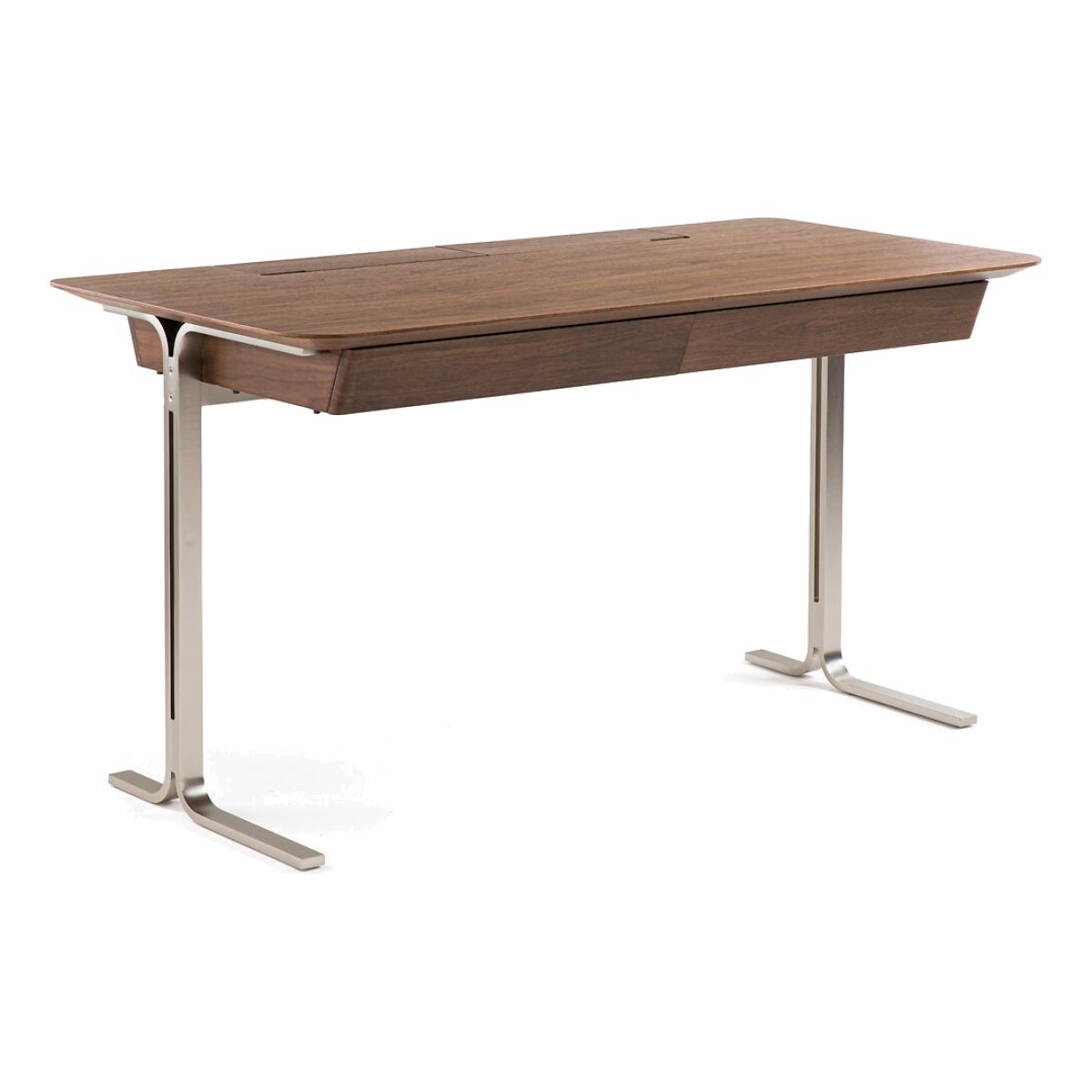 Jackson Walnut & Satin Nickel Desk – image 1