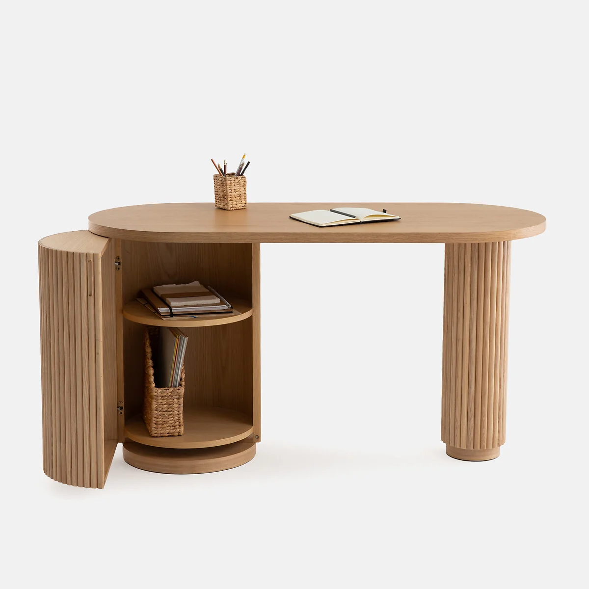 Genna Organically Shaped Desk with 1 Door – image 7