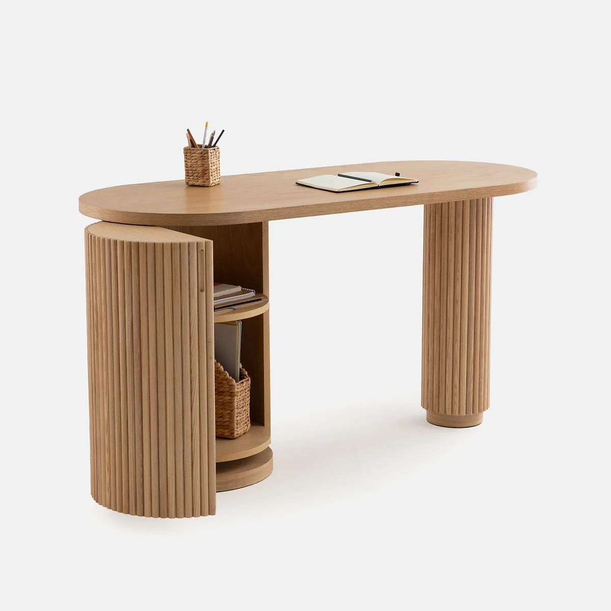 Genna Organically Shaped Desk with 1 Door – image 8
