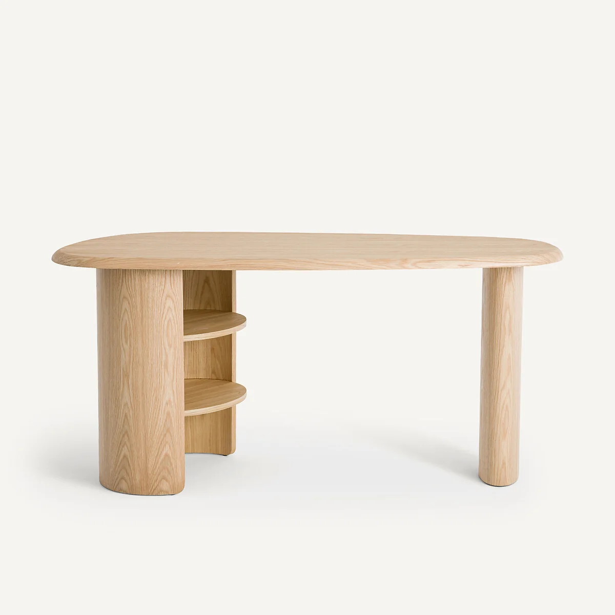 Smith Desk with Organic Shape in Oak Veneer – image 3