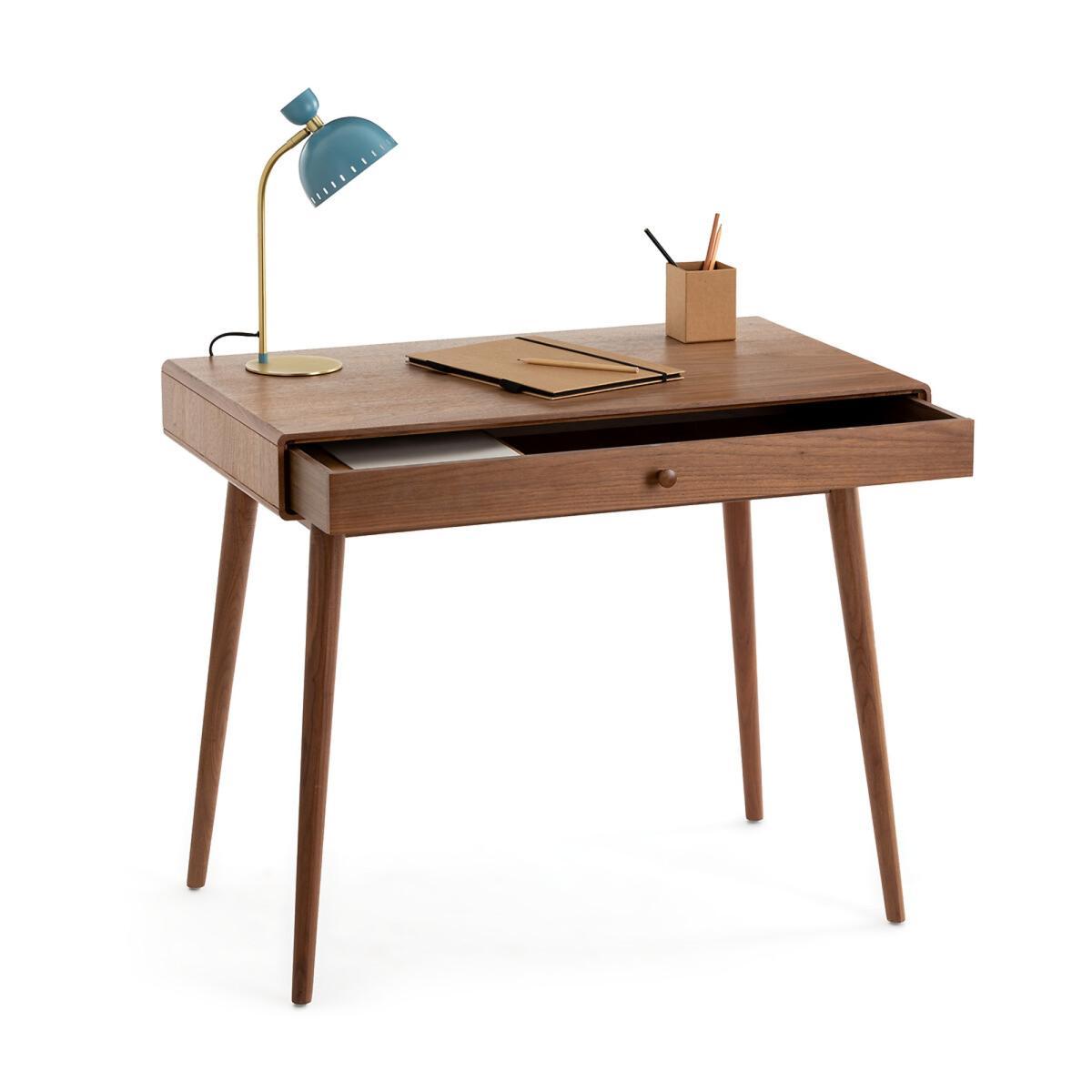 Miji Walnut Desk with Drawer – image 4
