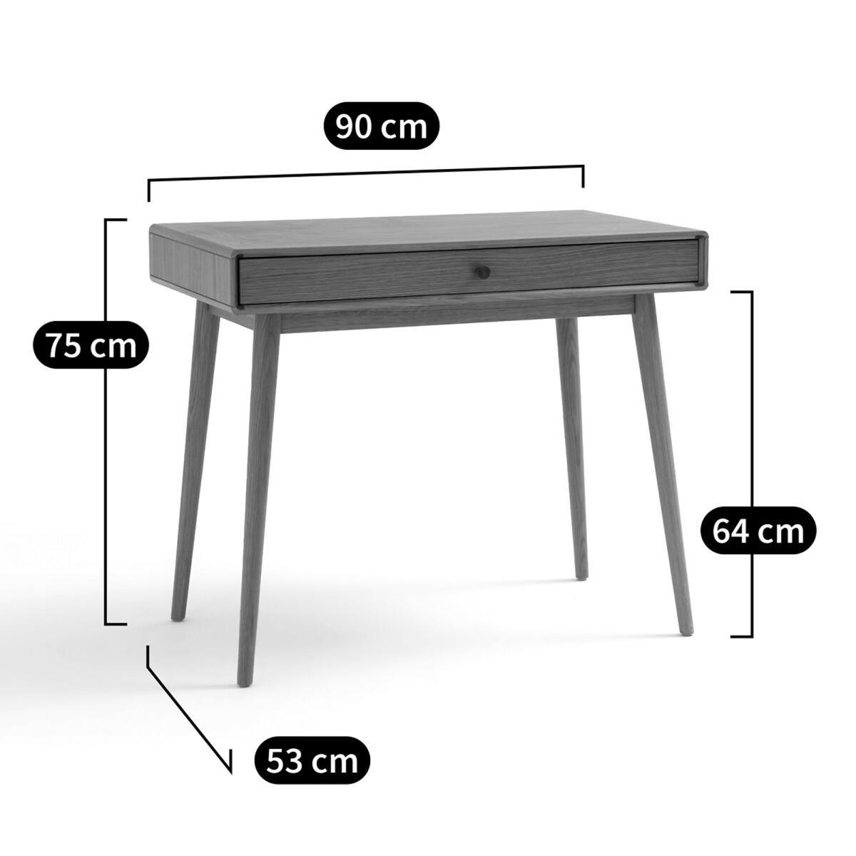Miji Walnut Desk with Drawer – image 7