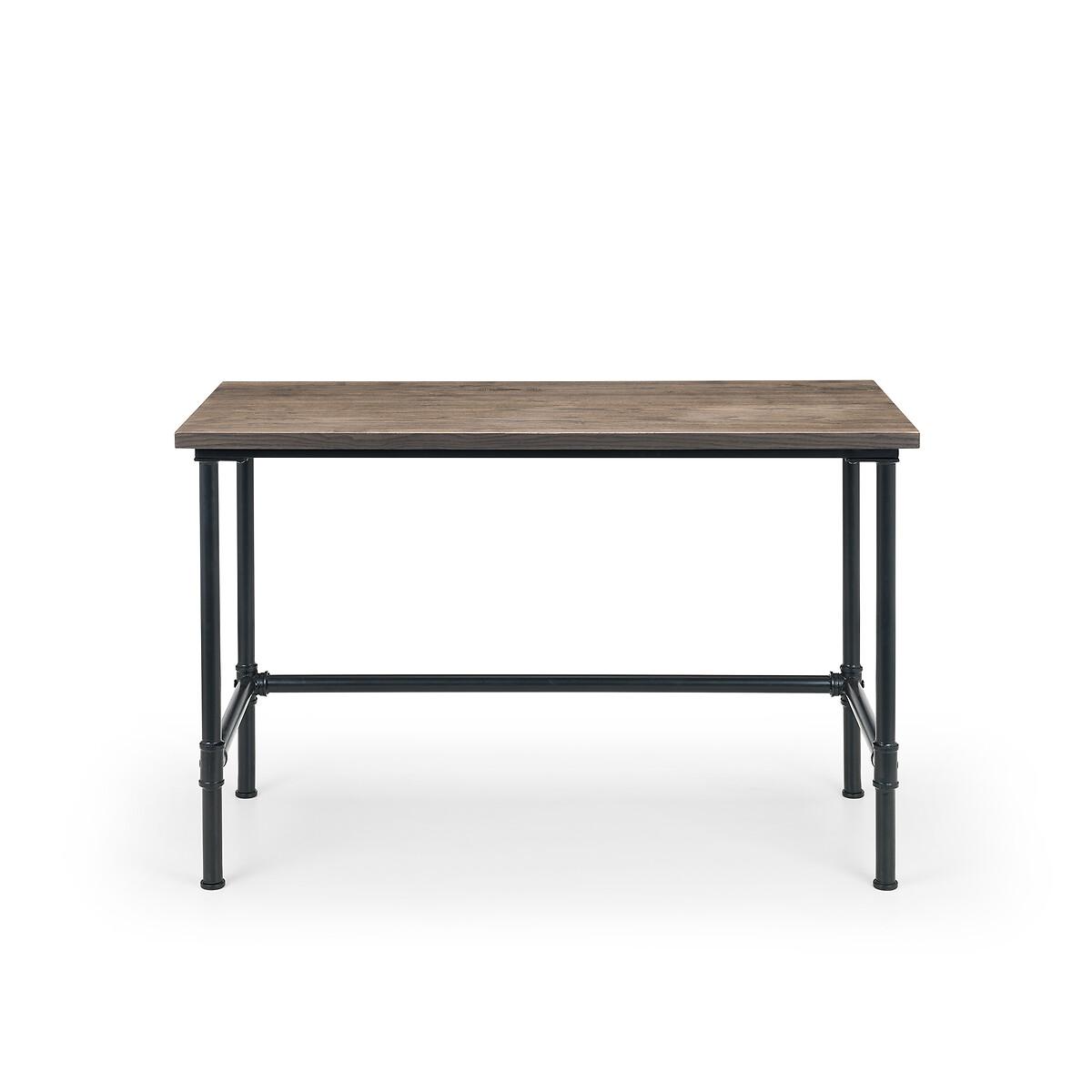 Abraham Solid Elm Wood Industrial Desk – image 3